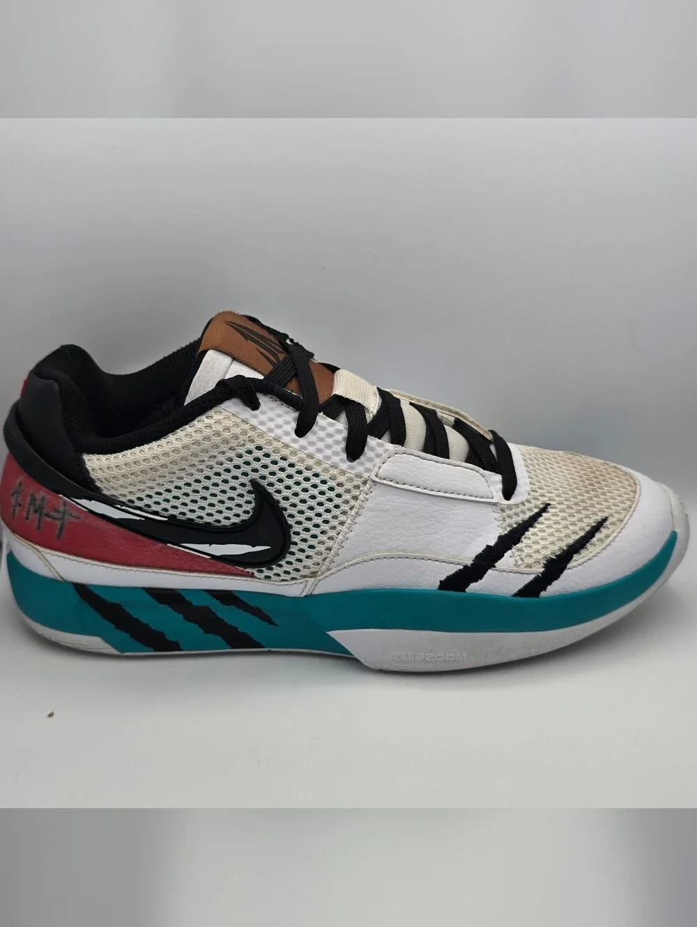 Nike Multicolor Athletic Shoe - White, Teal, Black, Red, Brown